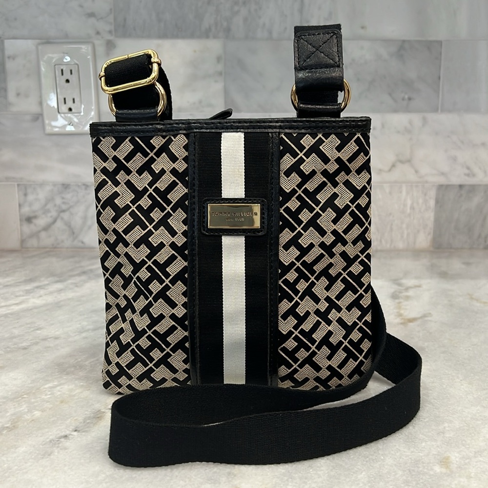 Tommy Hilfiger Black Beige Crossbody